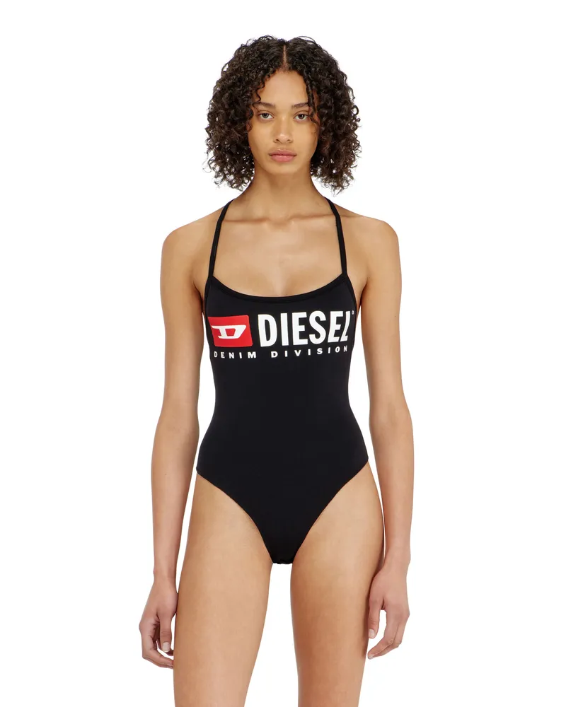 Diesel Body aus Baumwolle mit T-back-Trägern - Bodys - Damen - Schwarz Schwarz