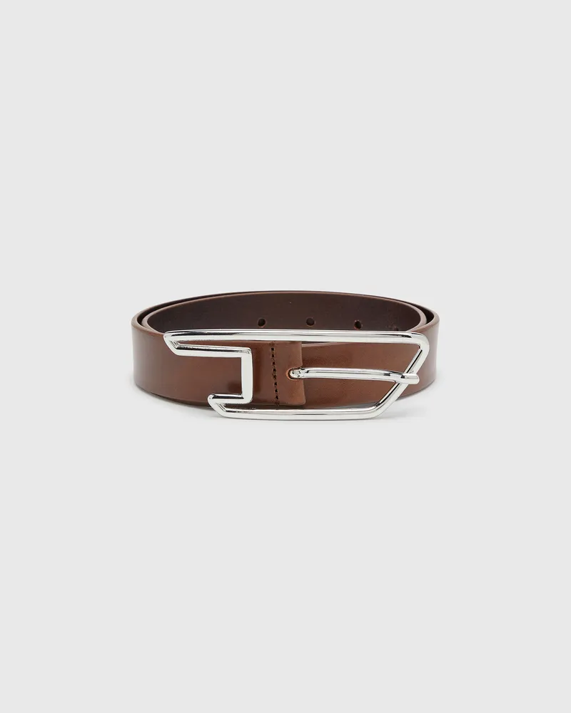 Diesel 3 cm Gürtel aus pull-up Leder - Gürtel - Damen - Braun Braun