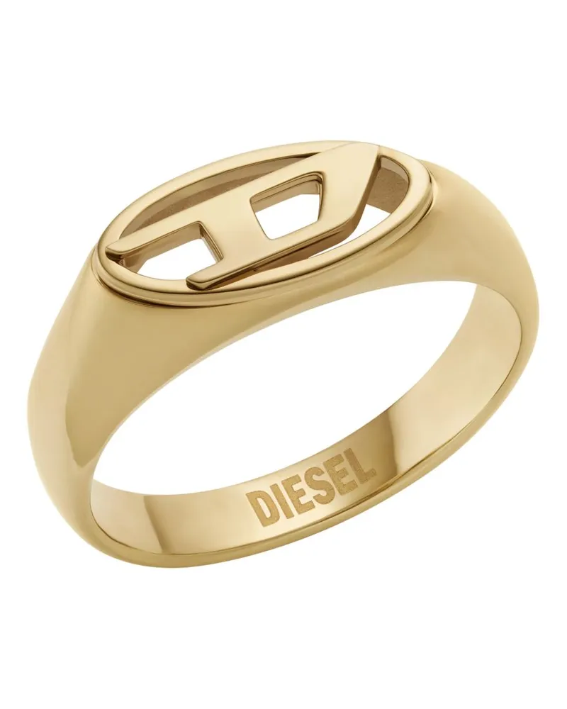 Diesel Siegelring aus goldfarbenem Edelstahl - Ringe - Unisex - Gold Gold