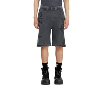 Sweatshorts aus Baumwollmesh mit Prints - Kurze Hosen - Herren - Grau