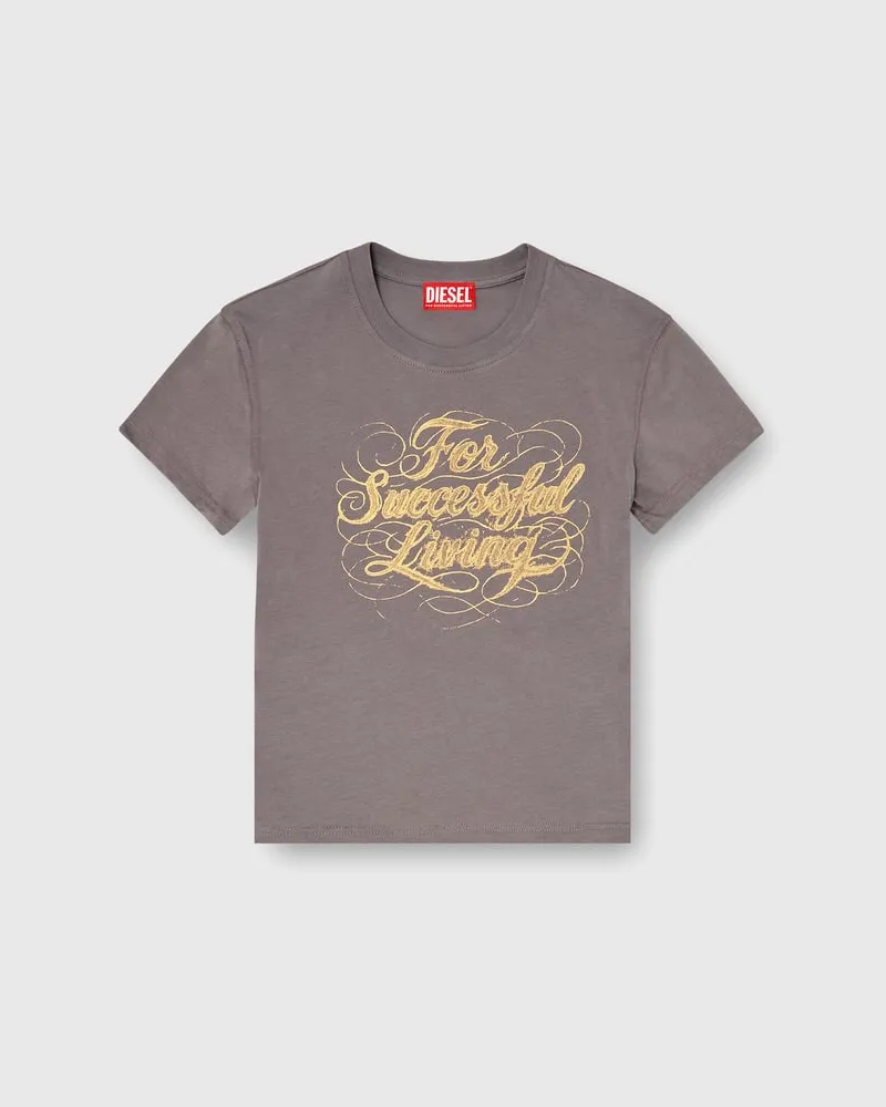 Diesel T-Shirt mit Logo-Print - T-Shirts - Damen - Grau Grau