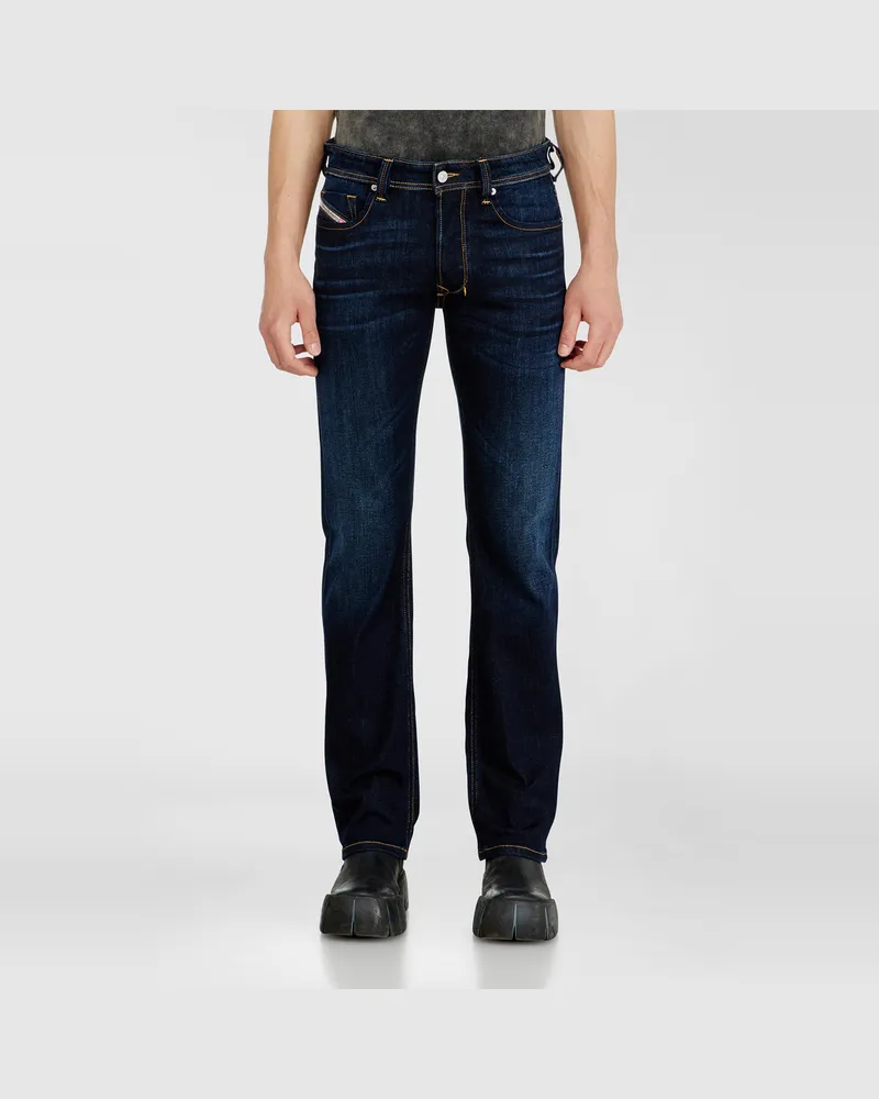 Diesel Regular Jeans Low Waist 1985 Larkee, Dunkelblau, Knopfverschluss Blau
