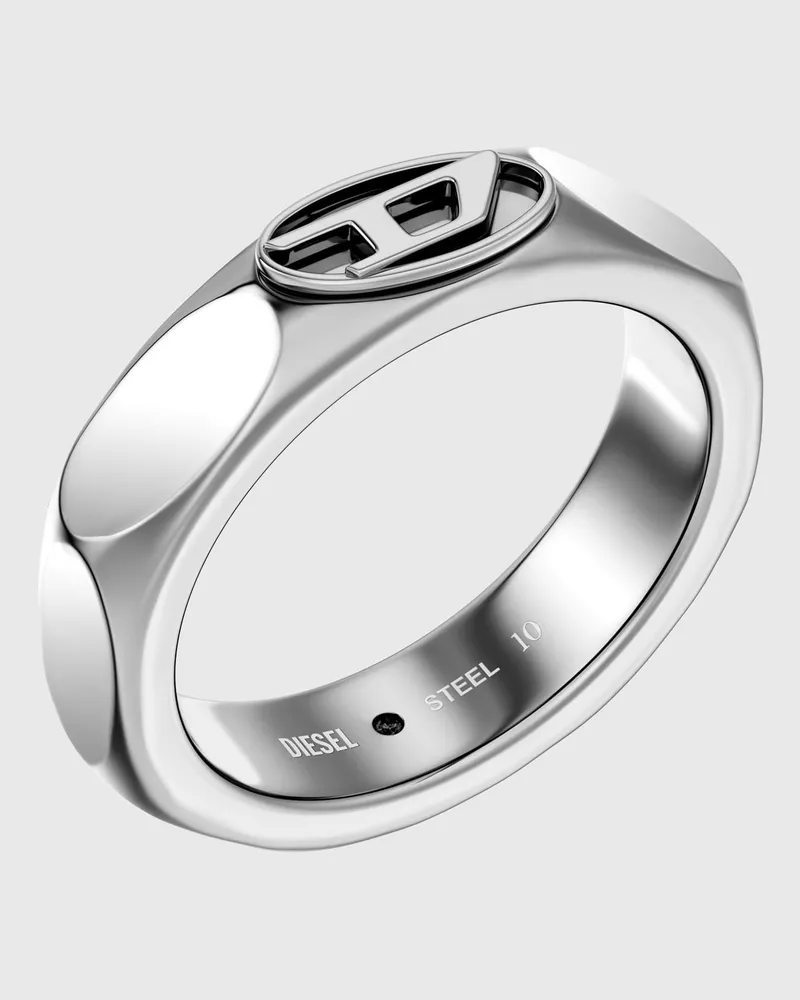 Diesel Edelstahl-Ring - Ringe - Unisex - Silber Silber