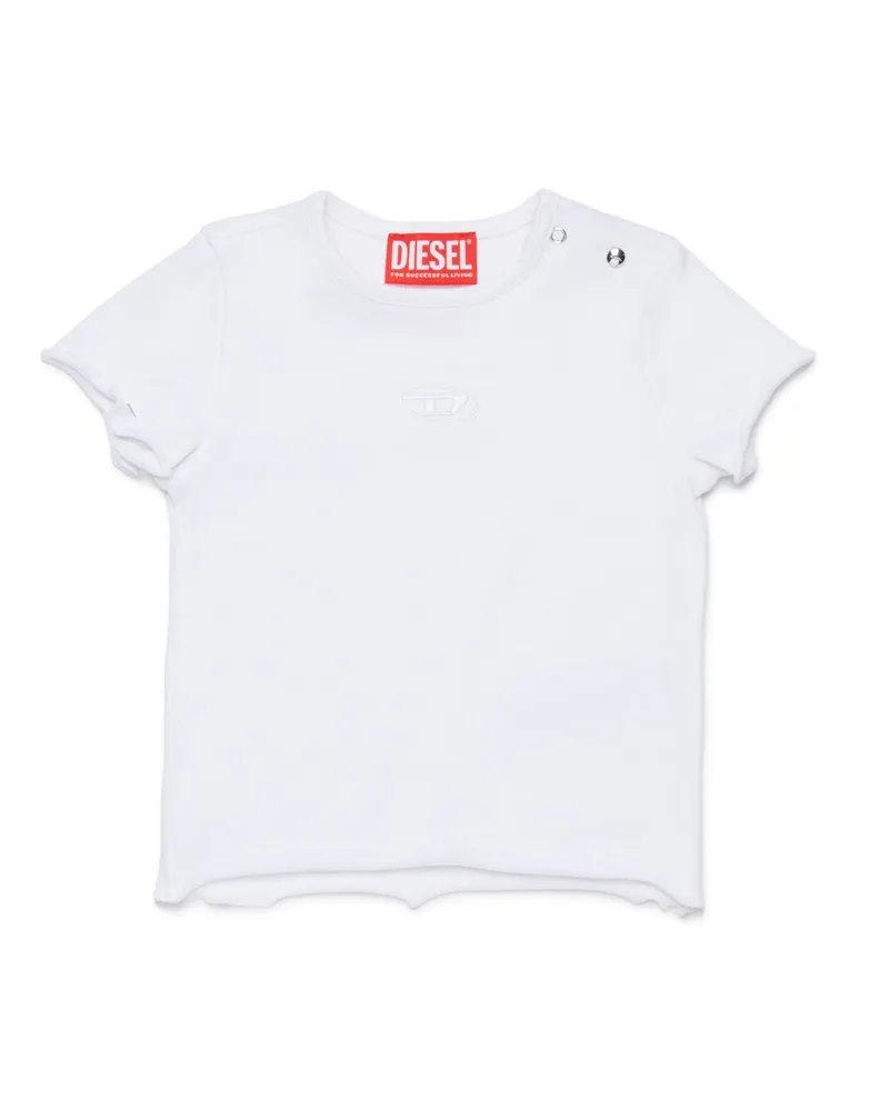 Diesel T-Shirt mit gerüschten Säumen - T-Shirts und Tops - Damen - Weiss Weiss