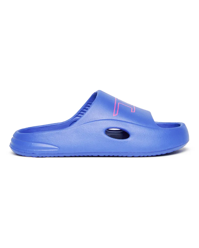 Diesel Pool-Slides aus EVA mit Logo-Print - Schuhe - Unisex - Blau Blau