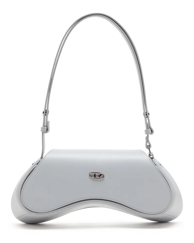 Diesel Play-Crossbody-Tasche aus semiglänzendem Leder - Schultertaschen - Damen - Grau Grau