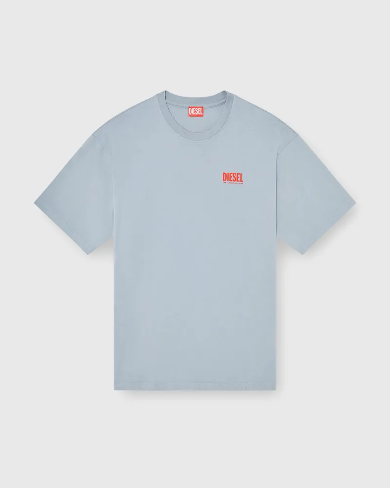 Diesel Baumwoll-T-Shirt mit Diesel-Biscotto-Print - T-Shirts - Herren - Grau Grau