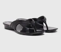 Künstlerisch gestaltete Flip-Flops aus Melflex - Sandalen - Damen - Schwarz