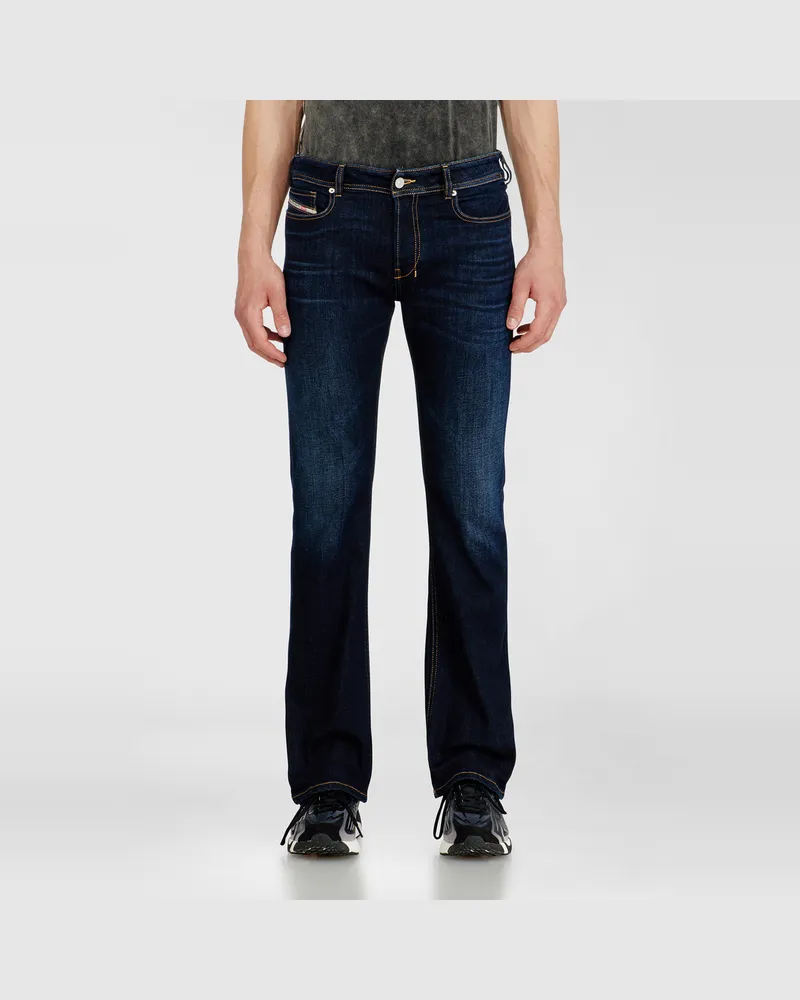 Diesel Bootcut Jeans Low Waist 2007 Zatiny, Dunkelblau, Knopfverschluss Blau