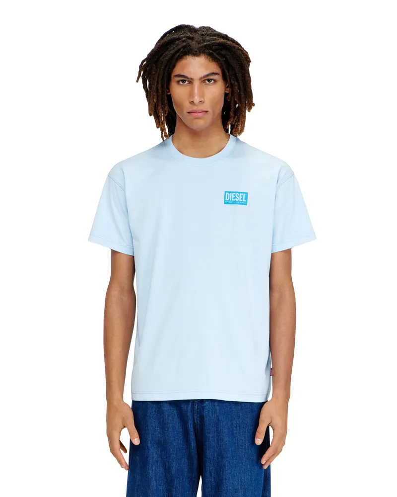 Diesel T-Shirt mit Plastisol-Print - T-Shirts - Herren - Blau Blau