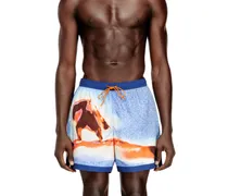 Badeshorts mit durchgängigem Surfbretter-Print - Badeshorts - Herren - Blau