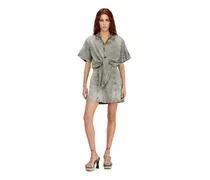 Jeanskleid mit sportlichen Streifen - Kleider - Damen - Grau
