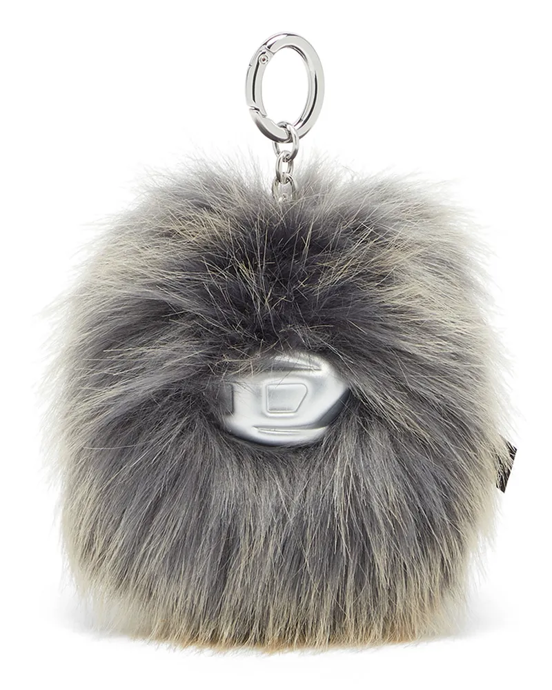 Diesel Flauschiger Anhänger mit Pendant - Charms und Schlüsselanhänger - Unisex - Grau Grau