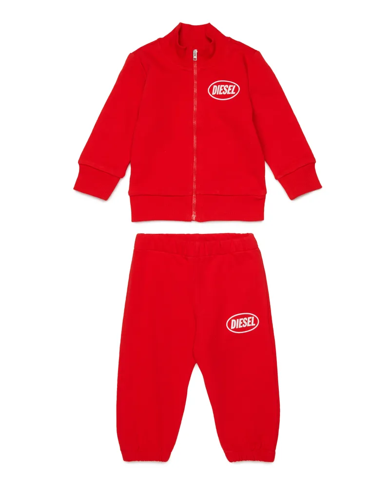 Diesel Sweat-Set mit Logoprint - Latzhosen - Unisex - Rot Rot