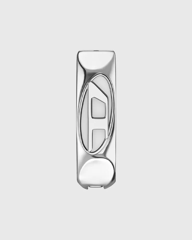 Diesel Einzelner Creolen-Ohrring aus Edelstahl - Ohrringe - Unisex - Silber Silber
