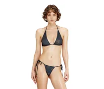 Bikini-Oberteil mit Metallic-Finish - BHs - Damen - Grau