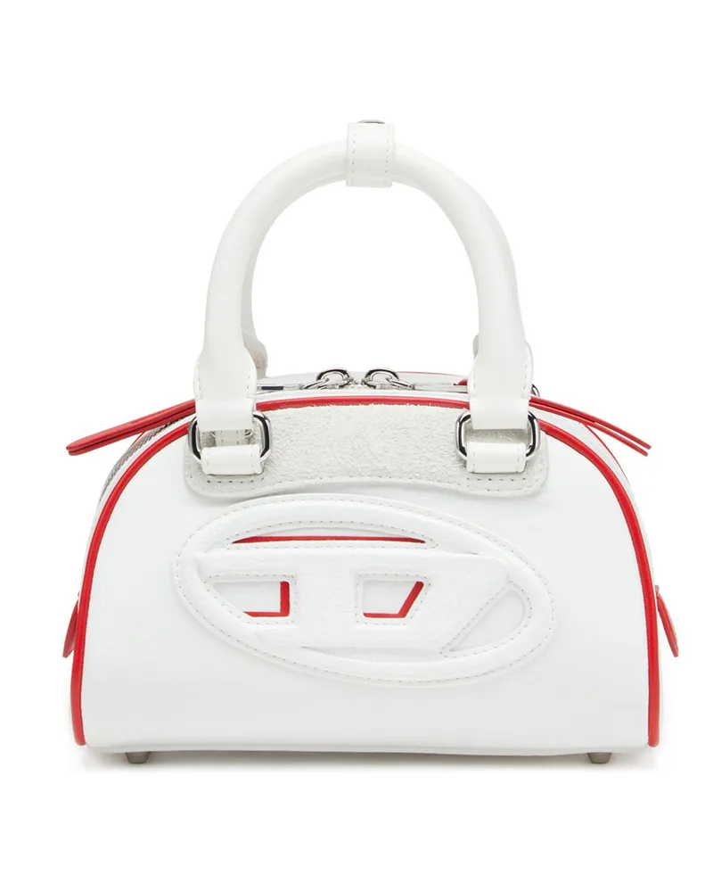 Diesel 1DR Dome-Colourblock-Mini-Bowling-Tasche - Schultertaschen - Damen - Weiss Weiss