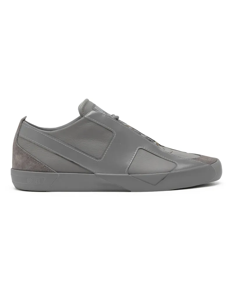 Diesel S-Slante-D-Sneaker aus Wildleder und Leder mit D-Logo - Sneakers - Herren - Grau Grau
