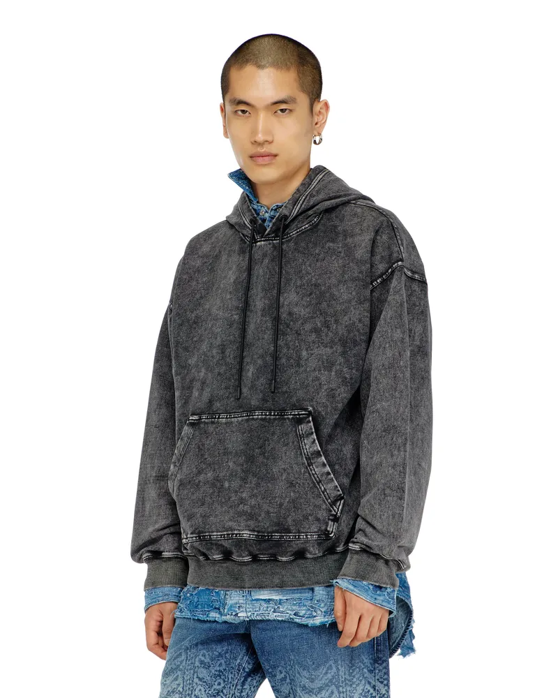 Diesel Sweatshirt mit Denim-Effekt-Behandlung - Sweatshirts - Herren - Grau Grau