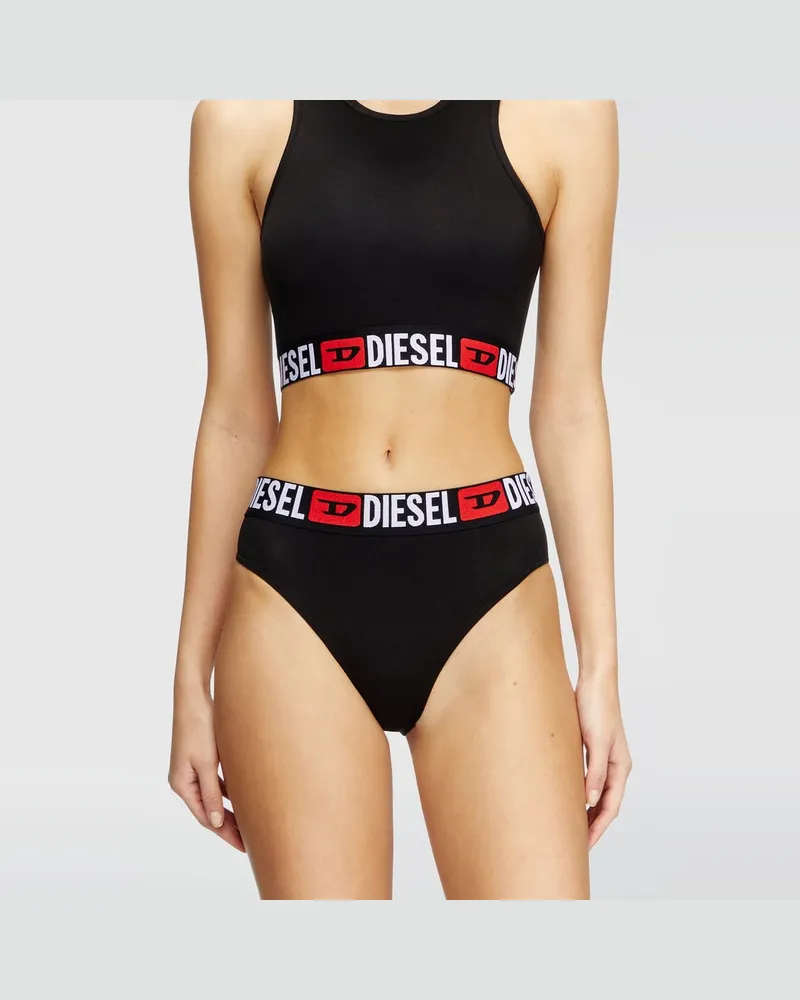 Diesel Slips mit Maxilogo-Bund im Dreierpack - Panties - Damen - Schwarz Schwarz