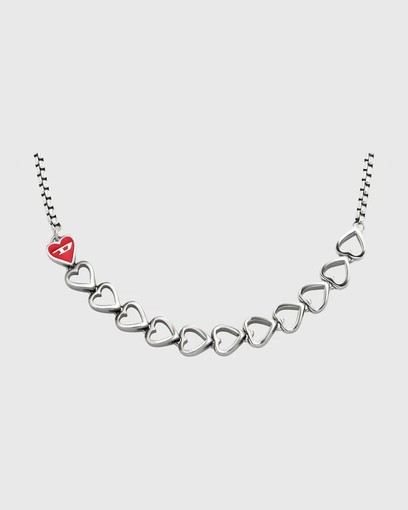 Diesel Halskette aus Edelstahlgliederkette - Halsketten - Unisex - Silber Silber