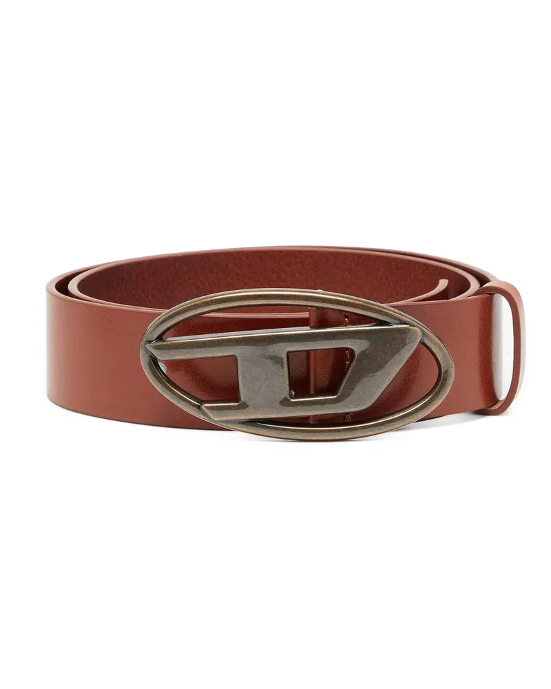 Diesel 3.9cm Ledergürtel mit D-Schließe - Gürtel - Herren - Braun Braun