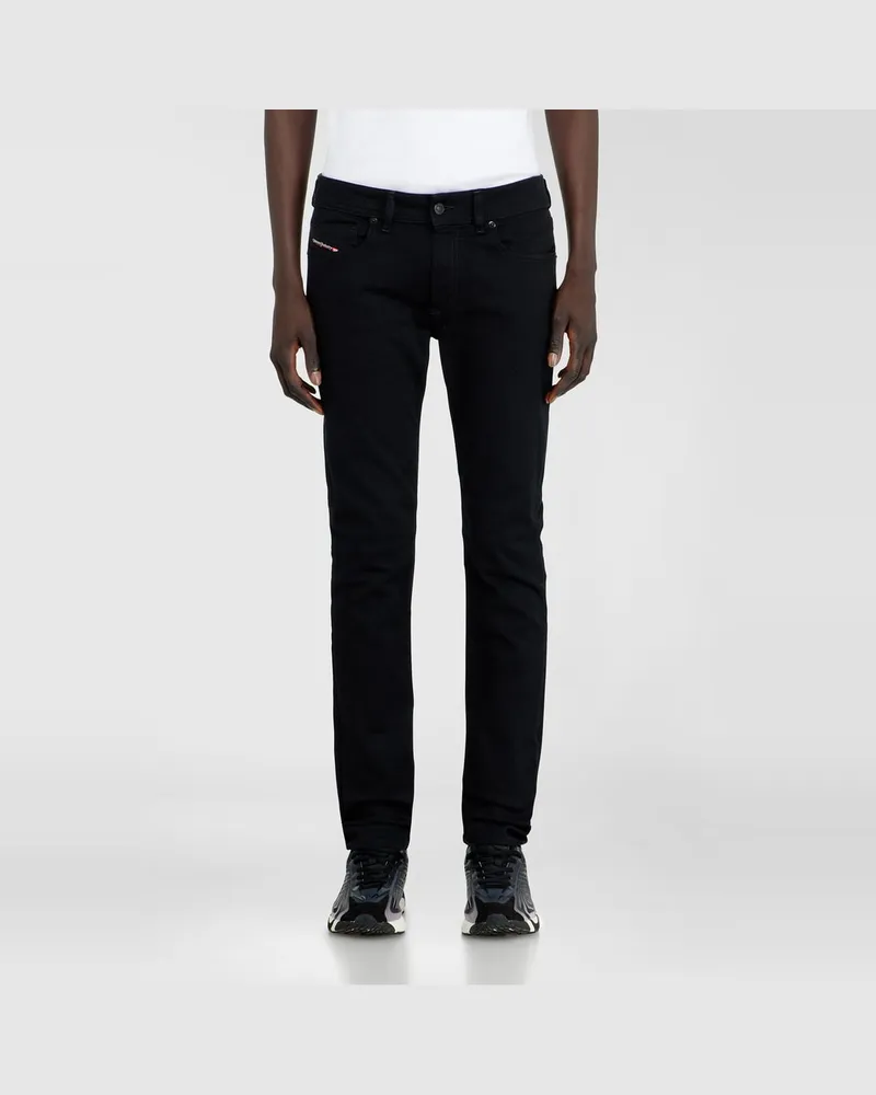 Diesel Skinny Jeans Low Waist 1979 Sleenker, Schwarz/Dunkelgrau, Reißverschluss Schwarz