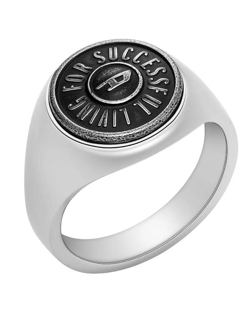 Diesel Siegelring aus Edelstahl - Ringe - Herren - Silber Silber