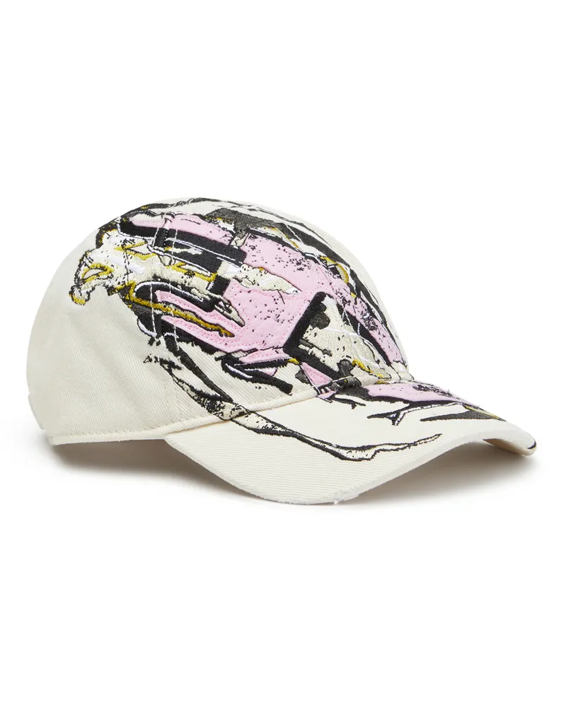 Diesel Basecap mit auffälligem Oval D-Print - Hüte - Herren - Weiss Weiss