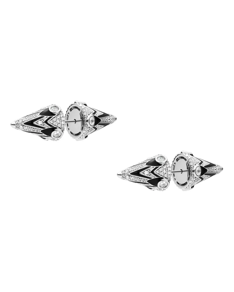 Diesel Zweifarbige Messing-Ohrstecker - Ohrringe - Unisex - Silber Silber