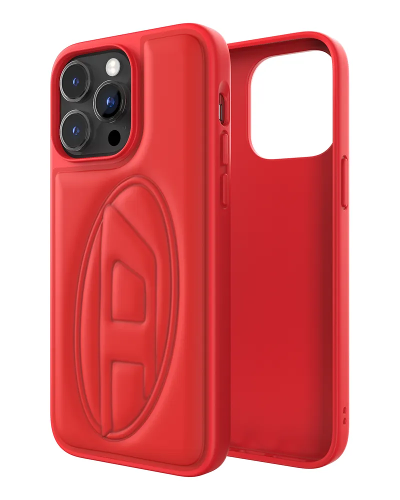 Diesel Handycase oval D für iPhone 14 Pro Max - Schutzhüllen - Unisex - Rot Rot