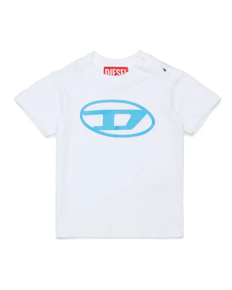 Diesel Baumwoll-T-Shirt mit Oval D Print - T-Shirts und Tops - Herren - Weiss Weiss