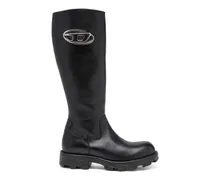 D-Hammer-Kniehohe Stiefel aus Leder - Stiefel - Damen - Schwarz