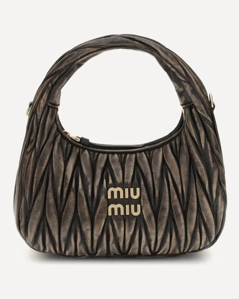 Miu Miu Wander Bag in quilted leather Female Brown