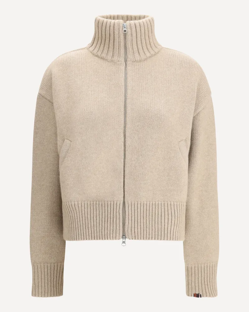 extreme cashmere Xtra Fab Zipped cashmere Cardigan Female Beige