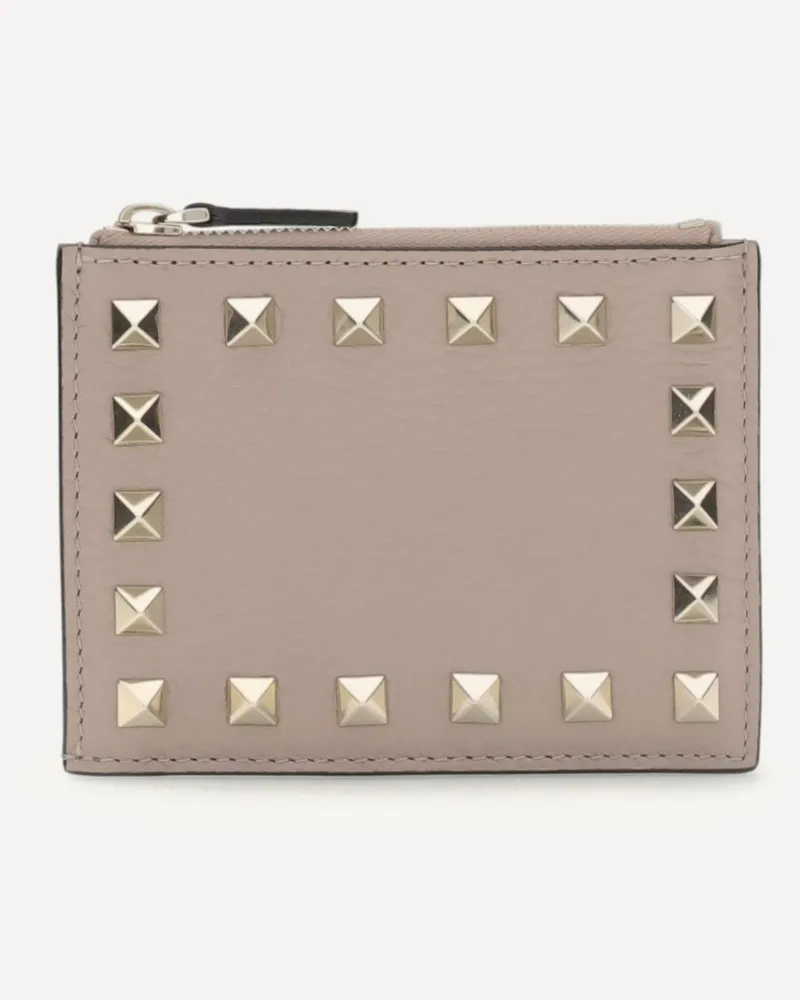 Valentino Garavani Rockstud Card Holder Female Pink