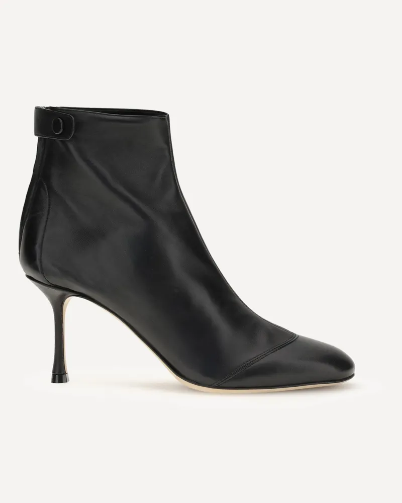 Francesco Russo Leather Ankle Boots Female Black