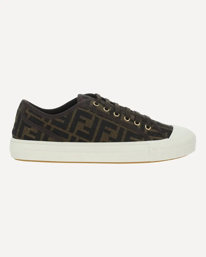 Fendi Monochrome Sneakers Male Brown