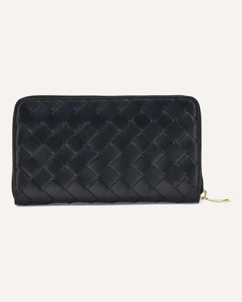 Bottega Veneta Intrecciato zippered Wallet Female Black