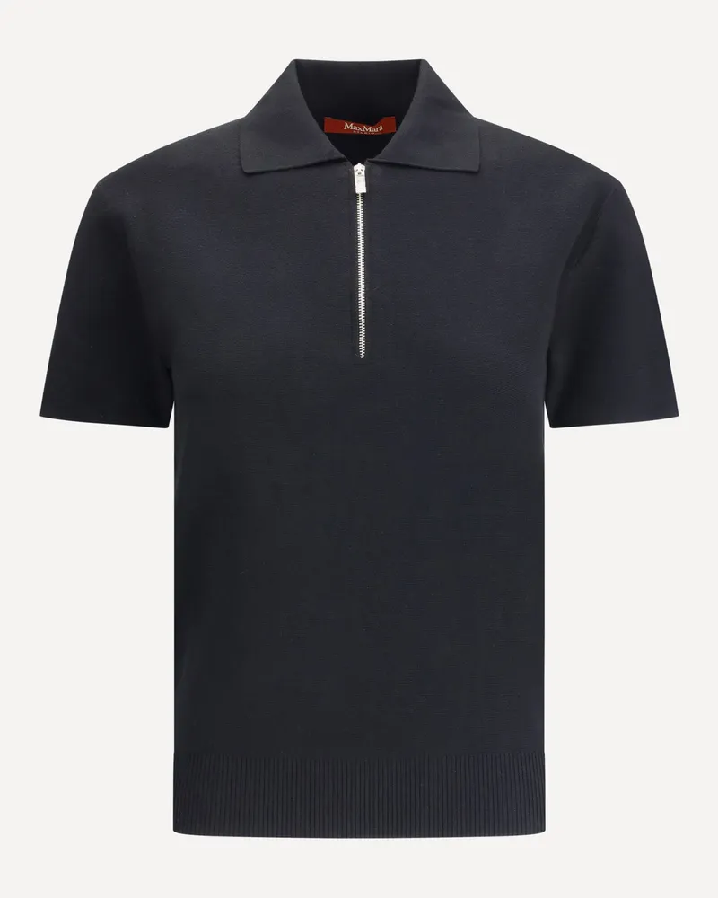 Max Mara Teti Zip Polo Shirt Female Black