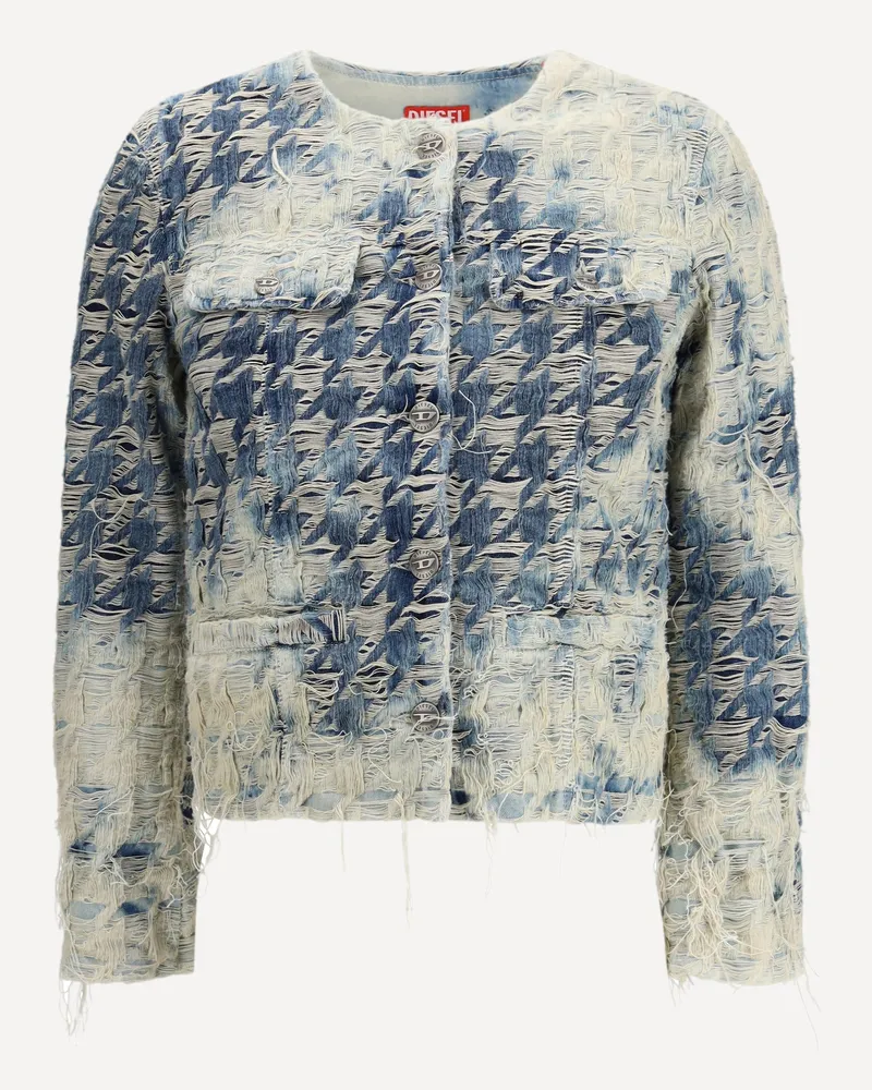 Diesel Houndstooth-pattern denim Jacket Female Light