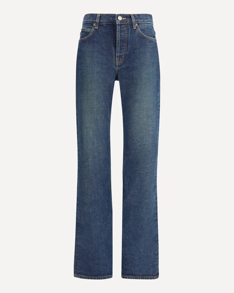 Saint Laurent Nico low-rise Jeans Female Blue