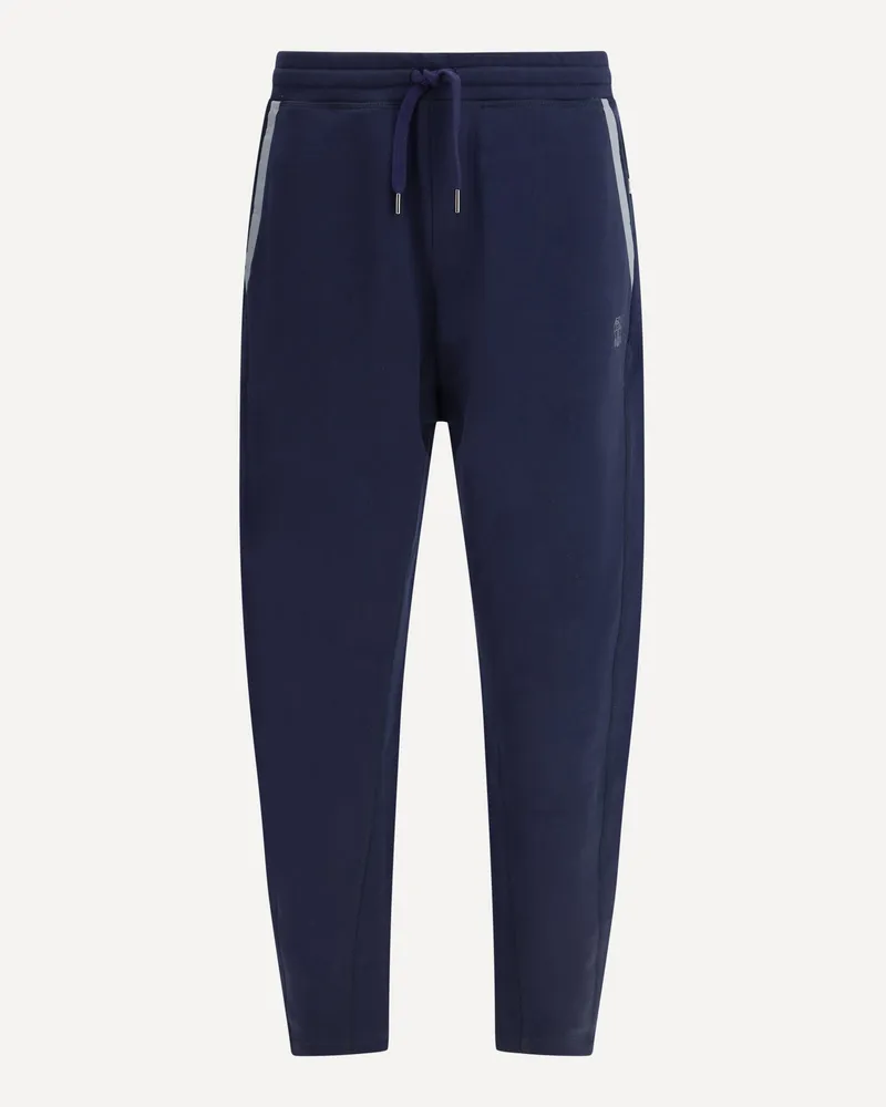 Brunello Cucinelli Logoed Sweatpants Male Blue