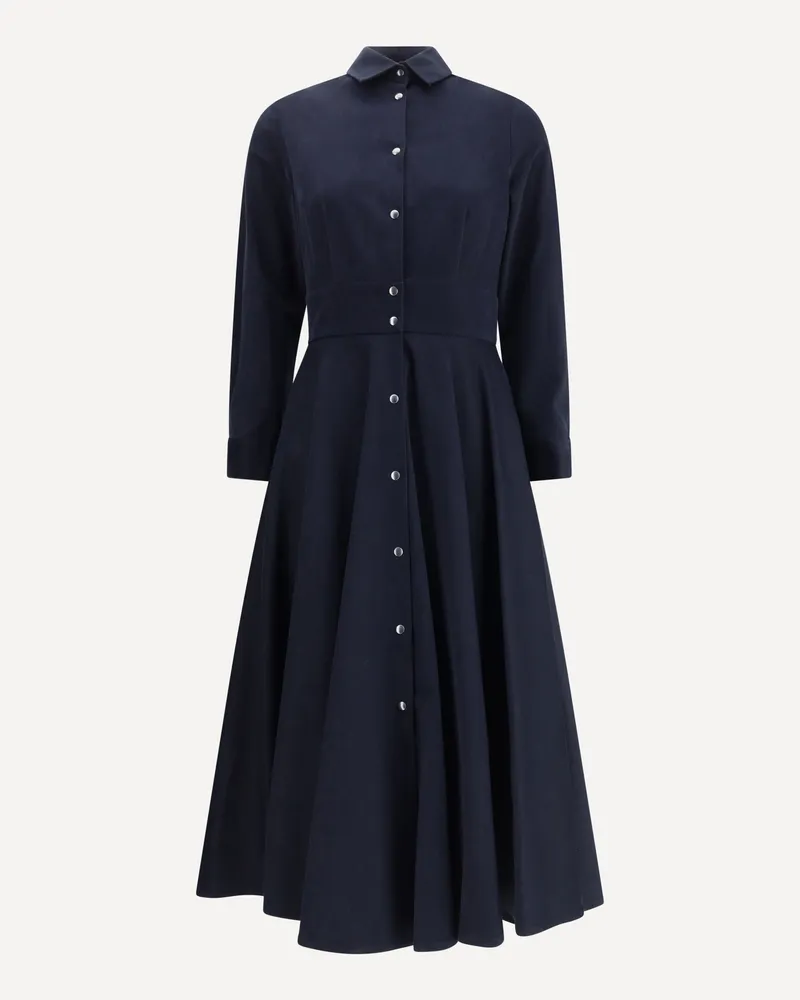 Ella Long flared Dress Female Blue