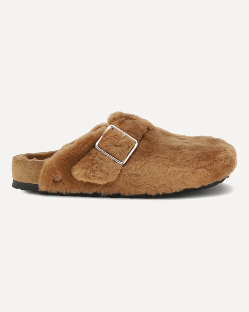 Birkenstock Boston Shearling Mules Female Brown