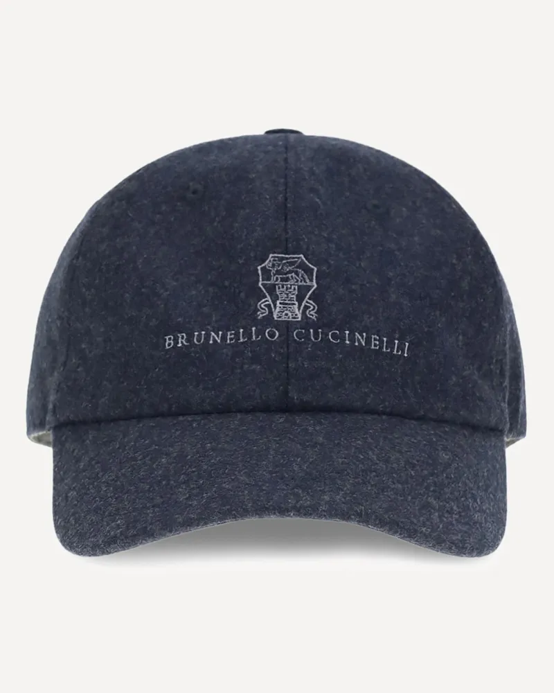 Brunello Cucinelli Logo Baseball Hat Male Blue