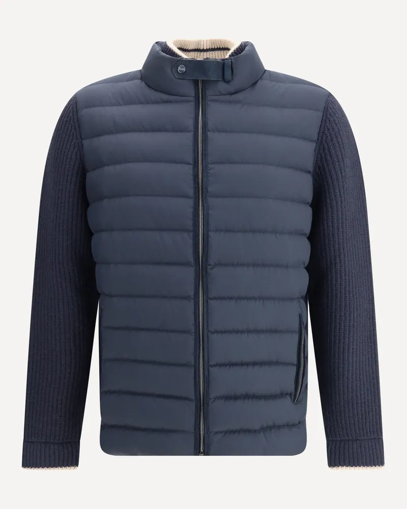 Herno Wool double layered Jacket Male Blue