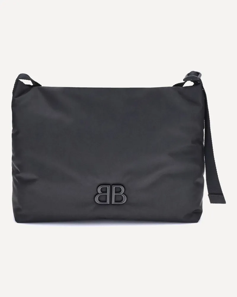Balenciaga Logoed Shoulder Bag Male Black