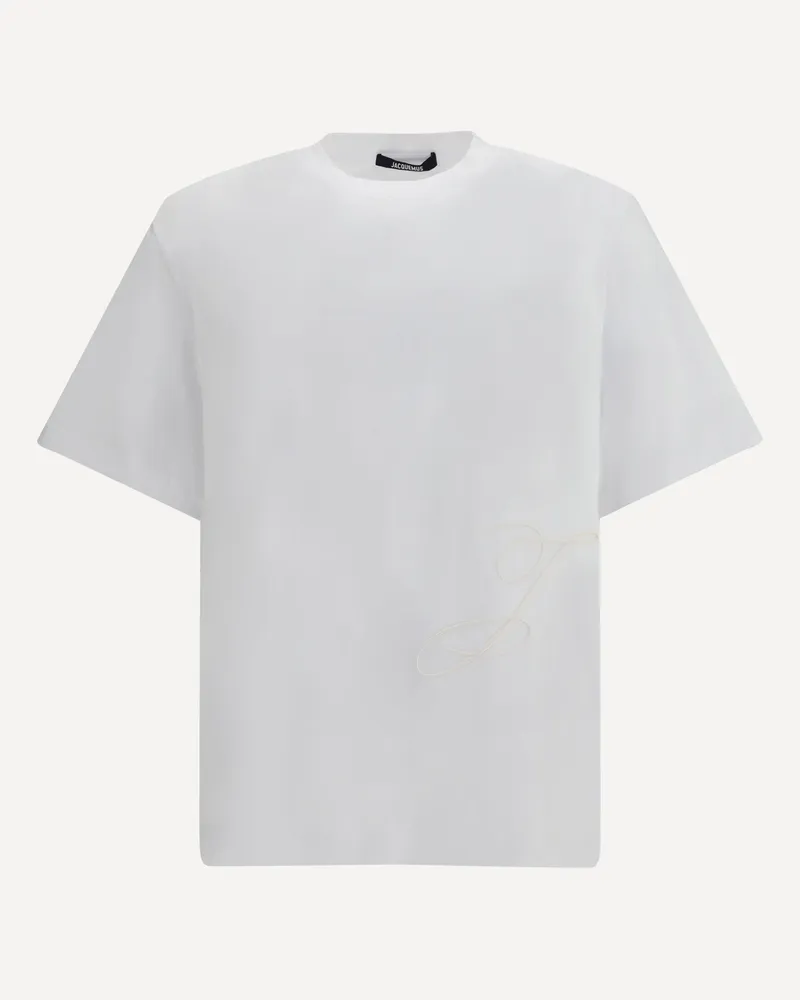 Jacquemus Logo T-Shirt Male White