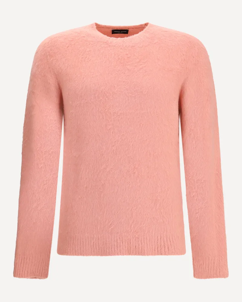Roberto Collina Plush effect Sweater Male Pink